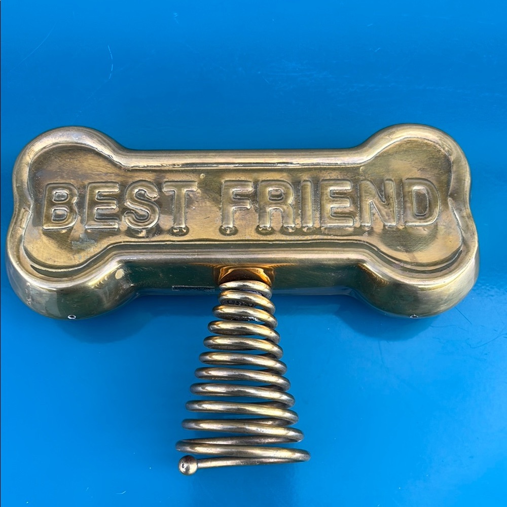 Vintage Brass Restoration Hardware “Best Friend” Christmas Tree Topper